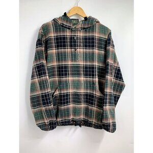 The Vermont Flannel Co. Men's Pullover Cotton Plaid Flannel Sweatshirt Size S